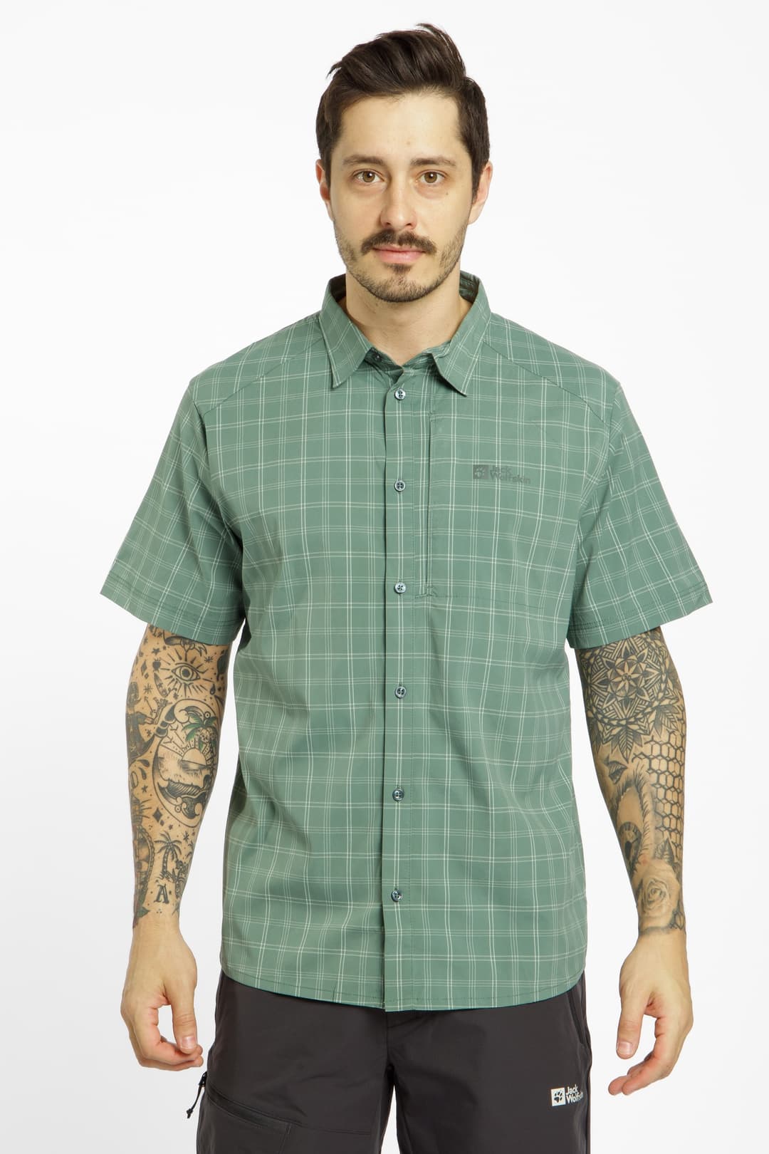 Jack Wolfskin Norbo Herren Wanderhemd Grün, Herren, Größe: S