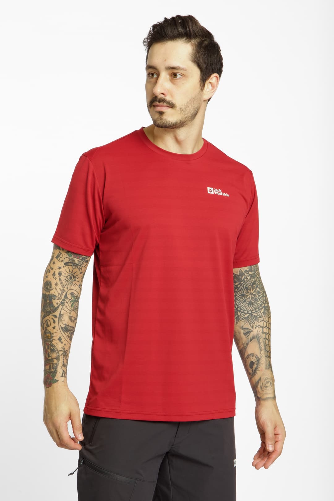 Jack Wolfskin Delgami Herren T-Shirt Rot, Herren, Größe: M