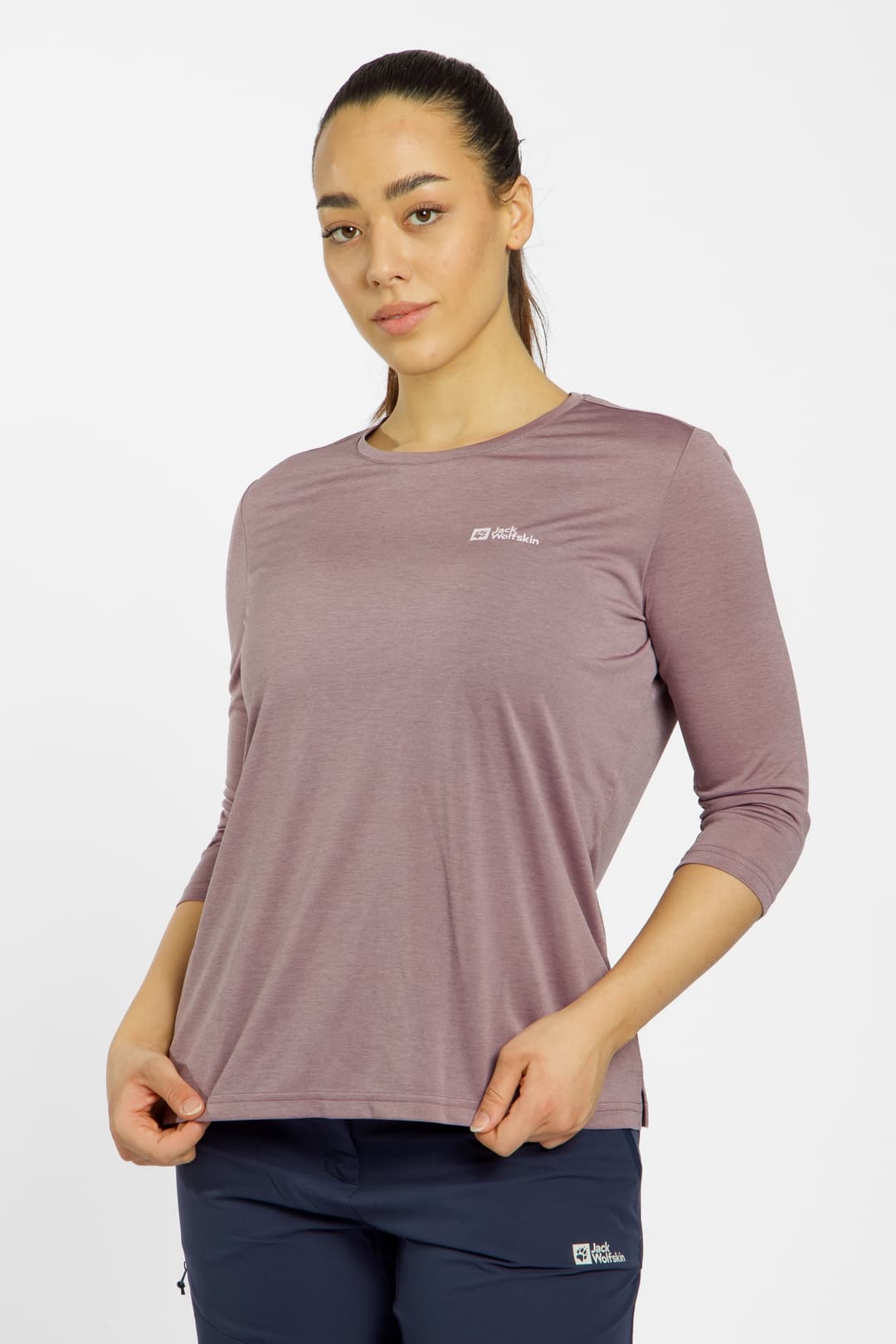 Jack Wolfskin Crosstrail Damen 3/4 Sleeve Lila, Damen, Größe: S