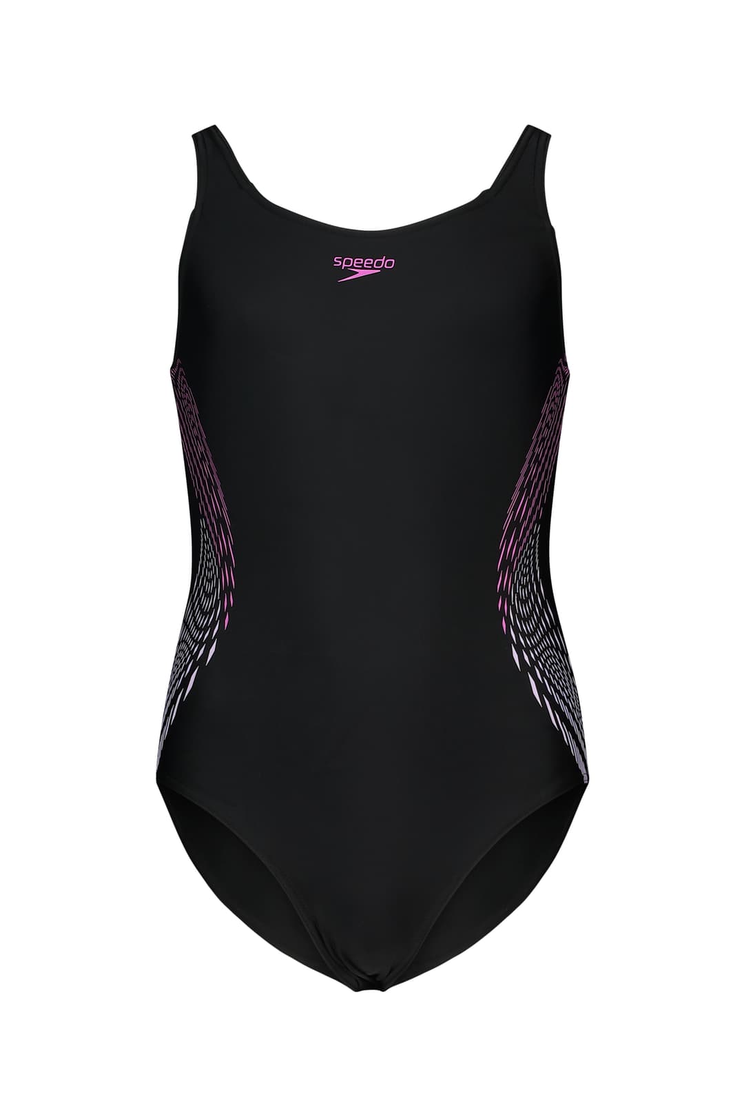 speedo Placement Muscleback Mädchen Badeanzug Schwarz, , Größe: 128