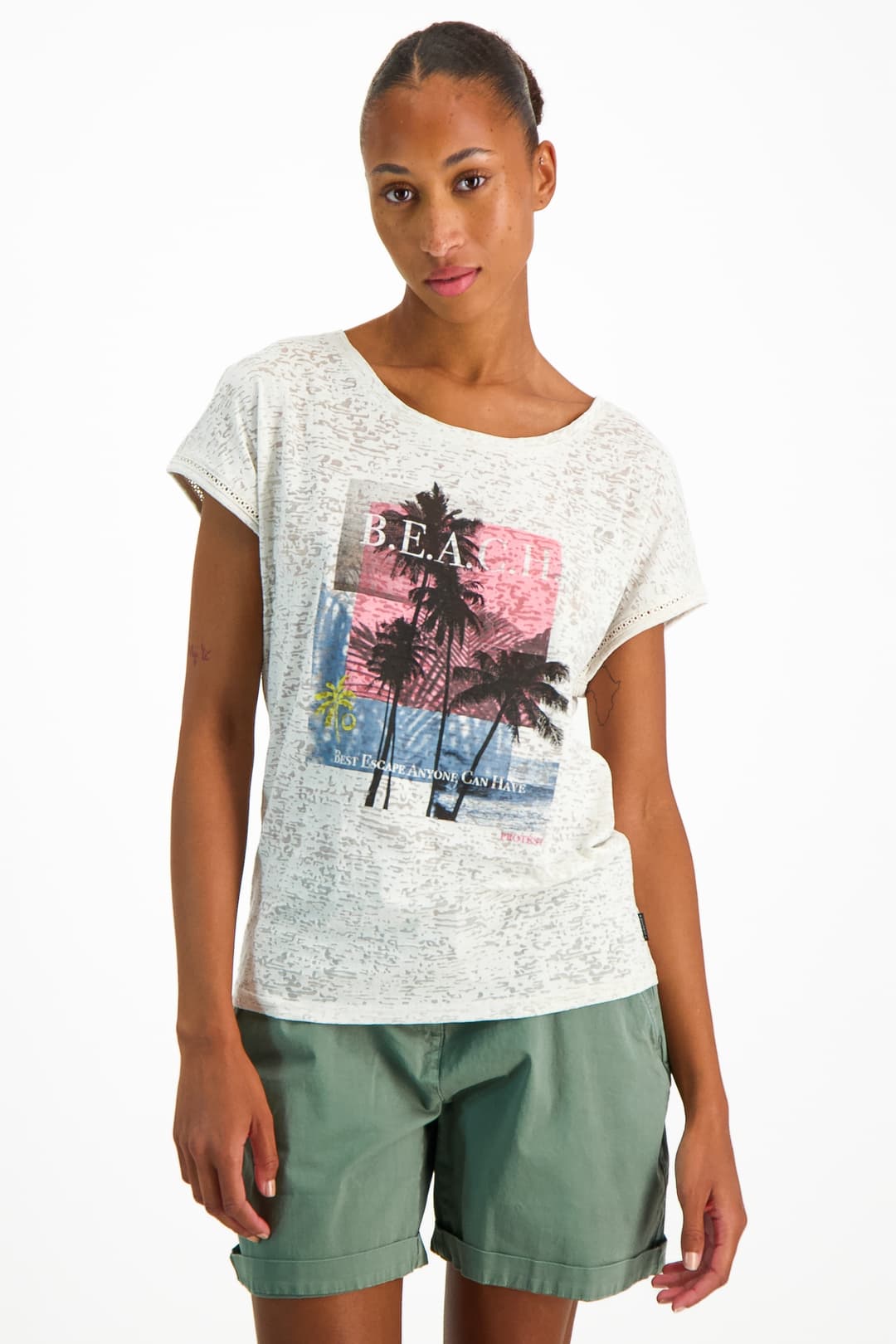 PROTEST PRTElles 25 Damen T-Shirt Weiss, Damen, Größe: 40