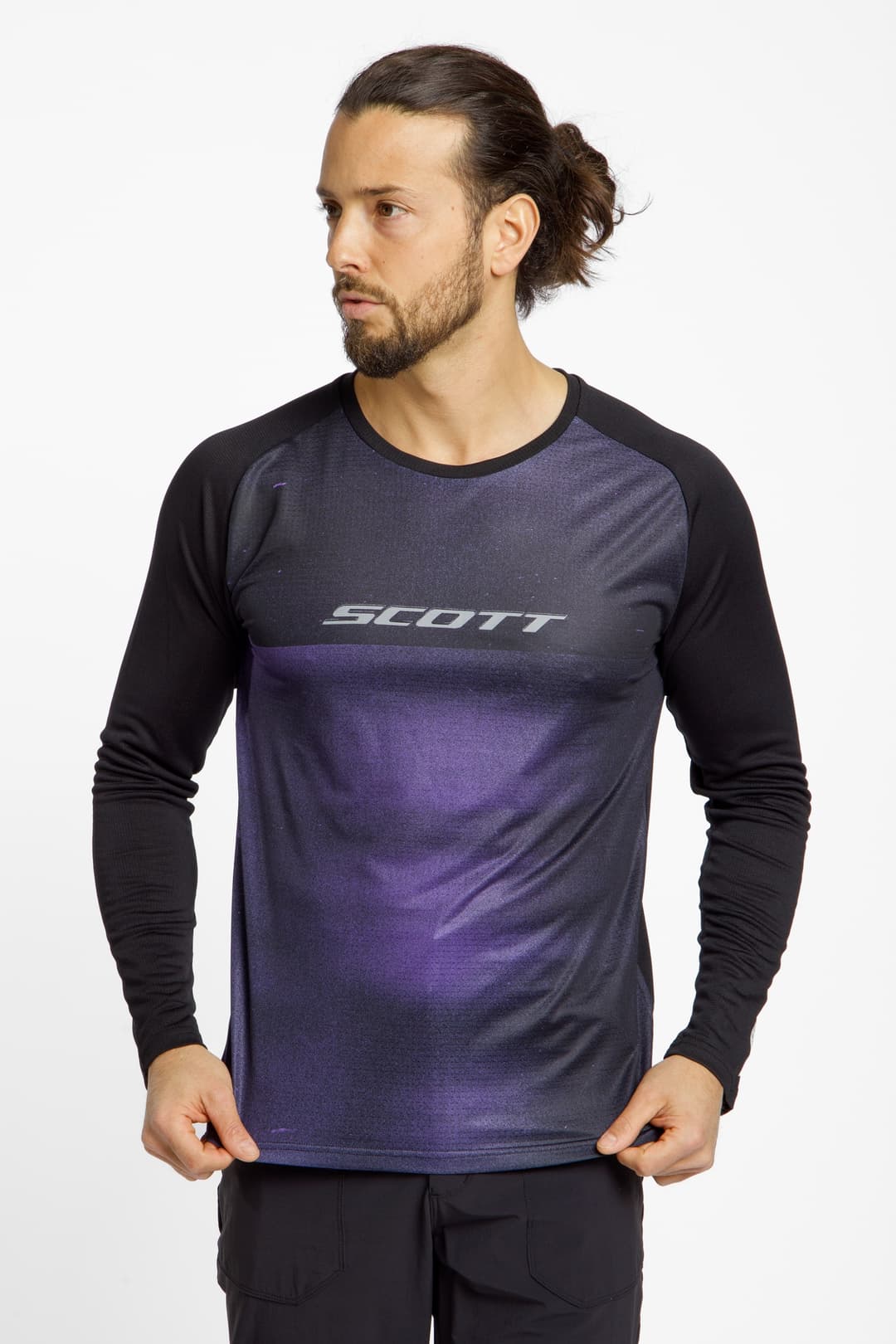 SCOTT Trail Tuned LS Herren Biketrikot Lila, Herren, Größe: XL
