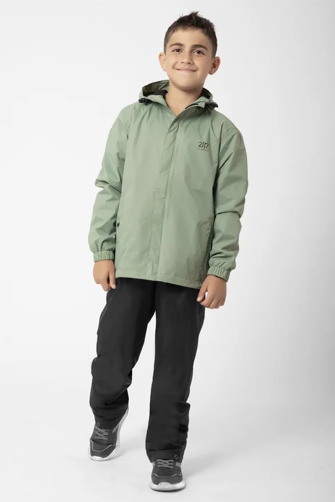 2117 OF SWEDEN Viskafors Kinder Regenjacke Grün, , Größe: 128