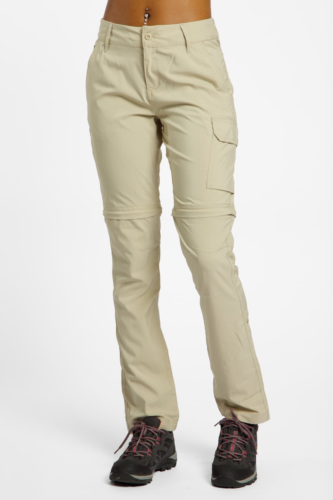 Columbia Silver Ridge Utility™ Convertible Zip-Off Damen Wanderhose Beige, Damen, Größe: L