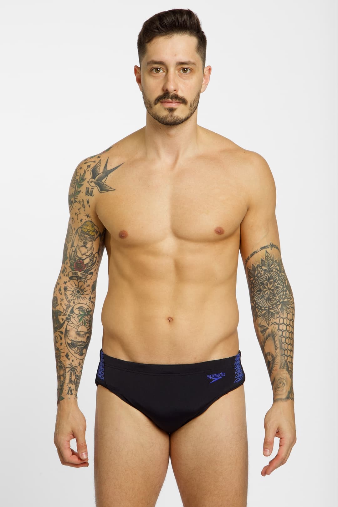 speedo Hyperboom Splice 7 cm Herren Badeslip Blau, Herren, Größe: 48
