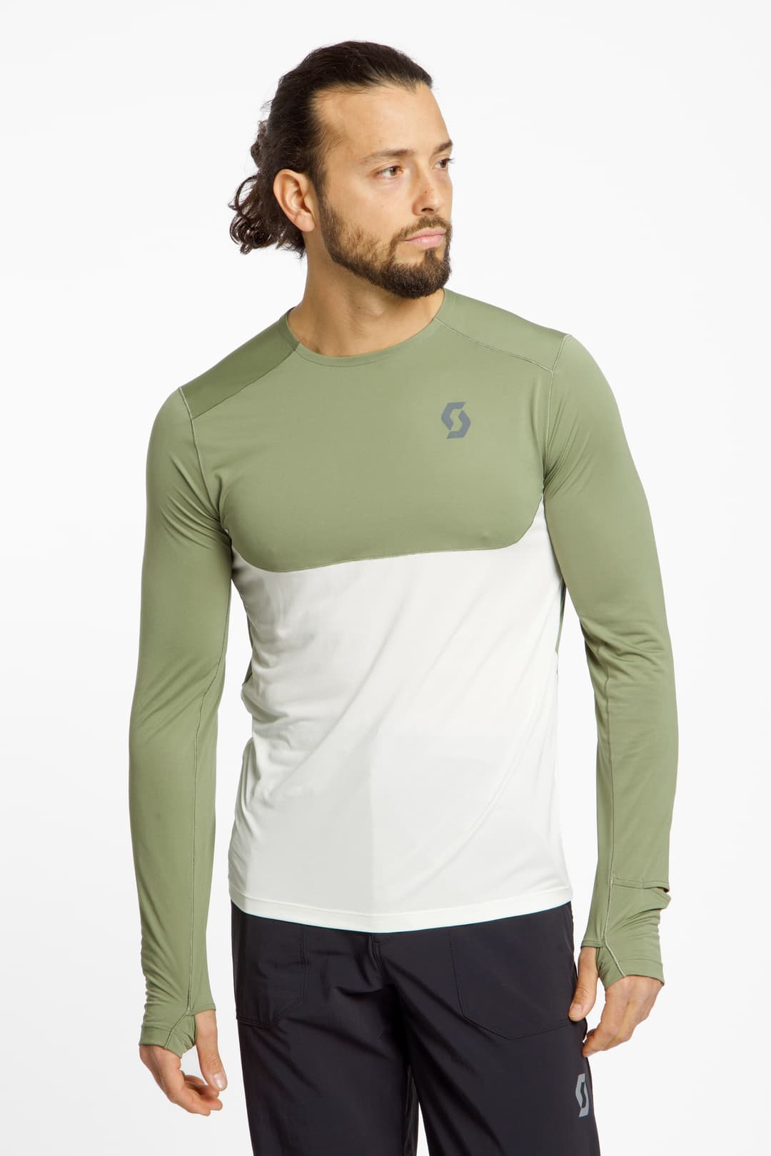SCOTT Endurance Tech LS Herren Biketrikot Grün, Herren, Größe: M