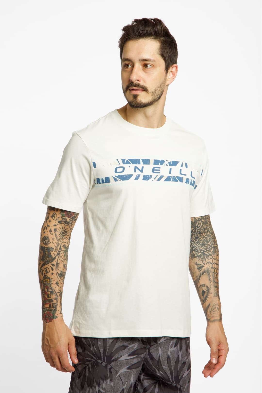 O'NEILL Front Graphic Herren T-Shirt Weiss, Herren, Größe: S
