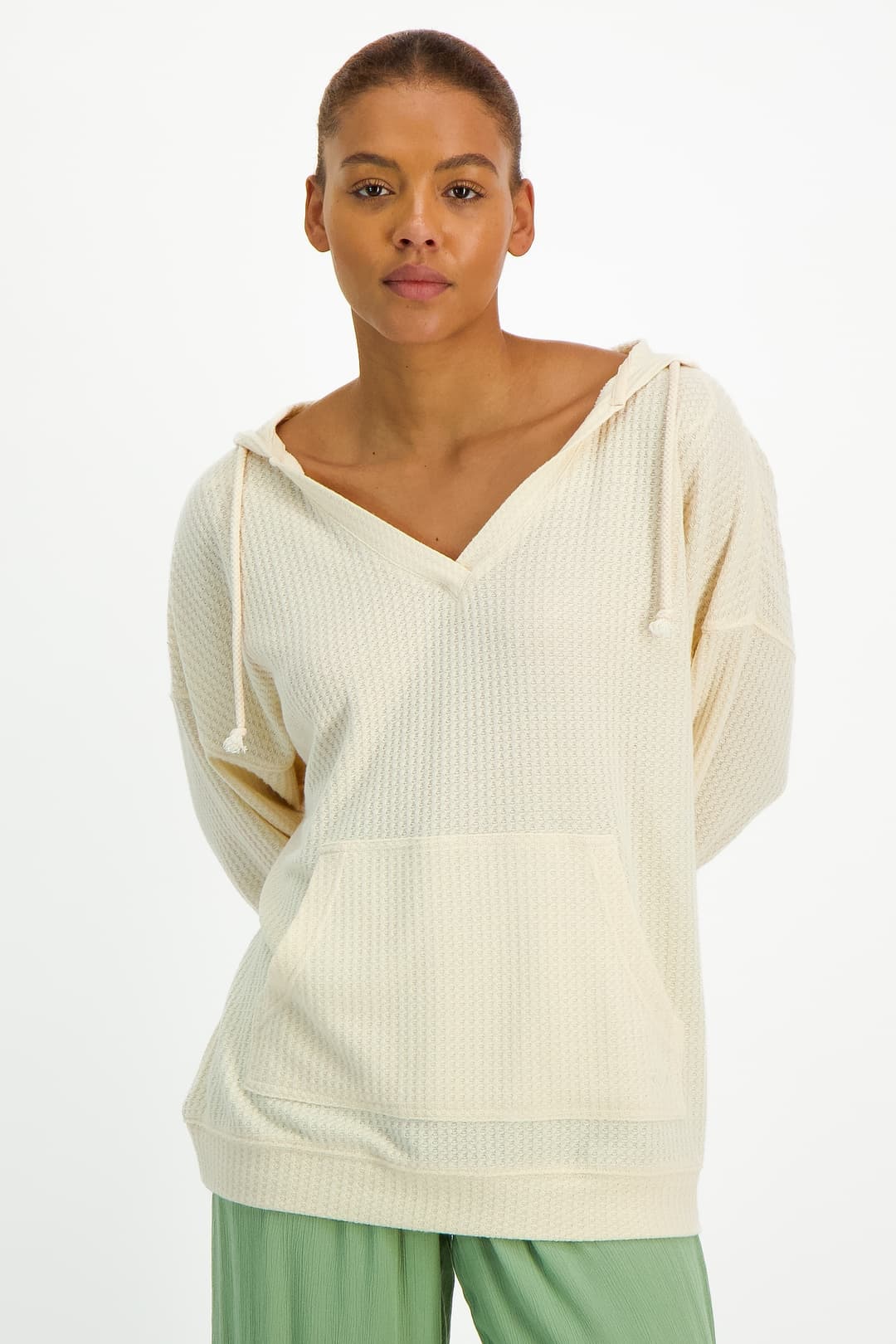 Roxy Ocean Drive Damen Hoodie Beige, Damen, Größe: M
