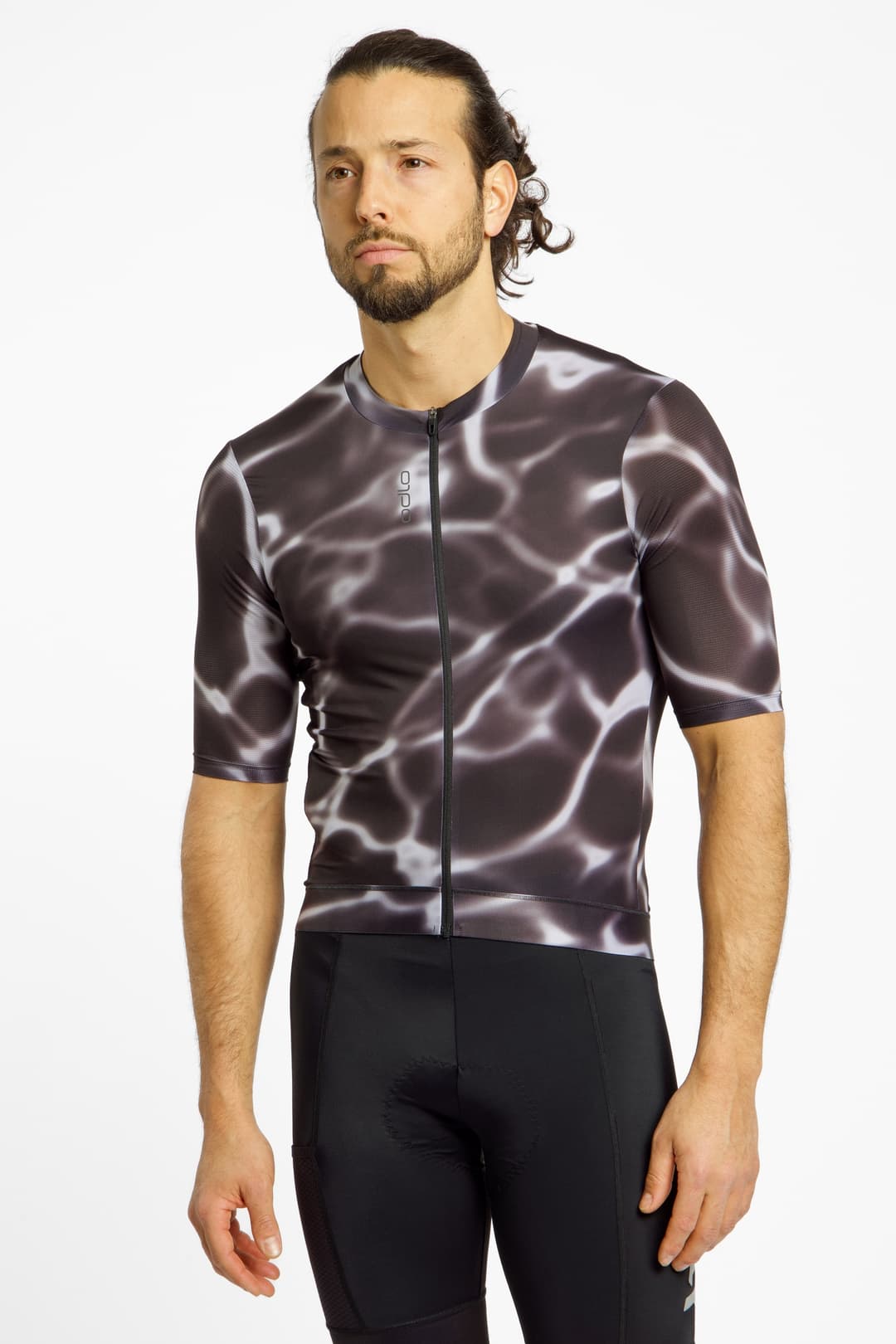 Odlo Zeroweight Pro Chill-Tec Print Herren Biketrikot Schwarz, Herren, Größe: L