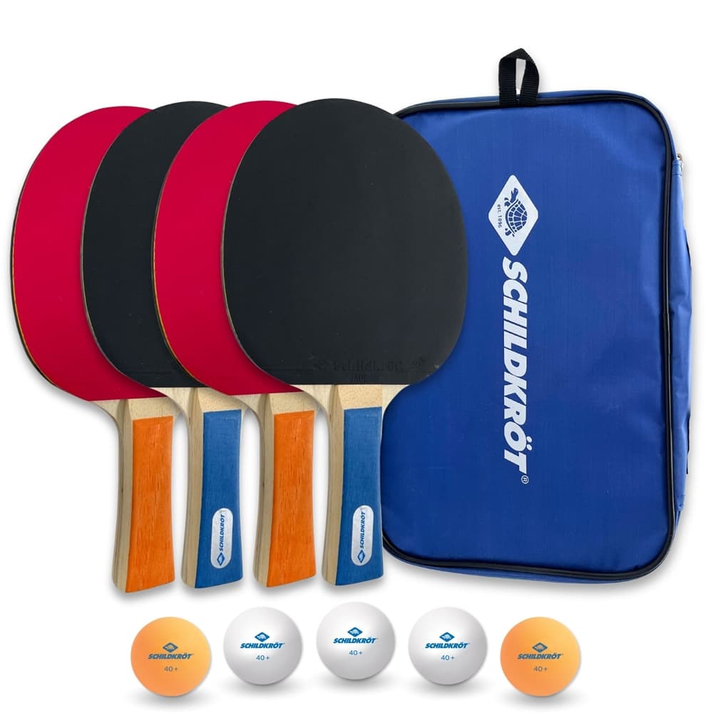 Schildkröt 4-Player Hobby Tischtennis Set Schwarz, , Größe: ONE SIZE