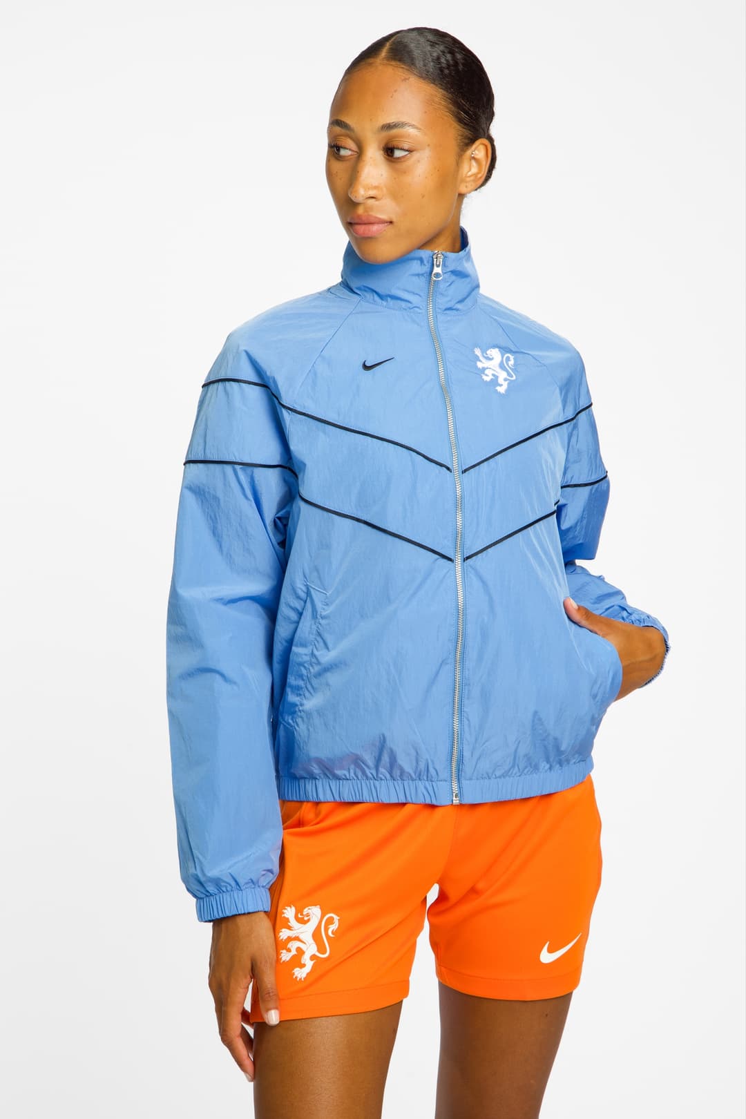 Nike Holland Windrunner Damen Trainingsjacke Blau, Damen, Größe: XL