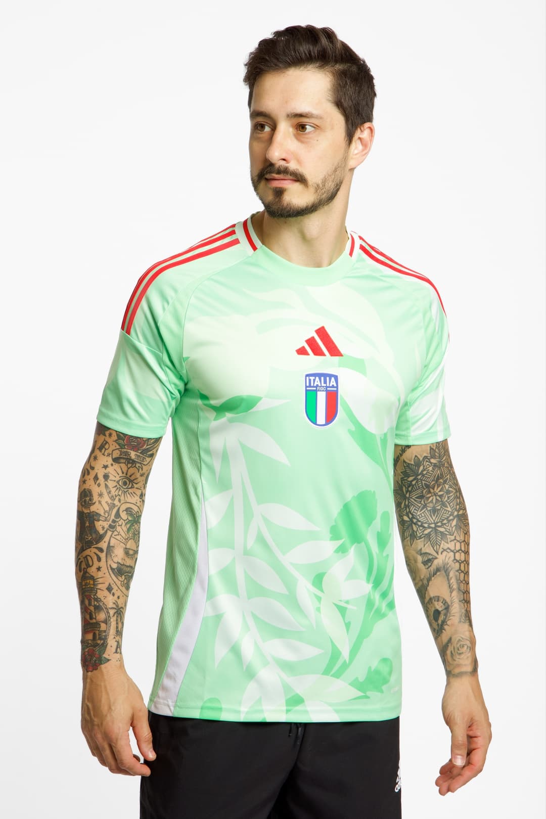 adidas Italien Away Replica Herren Fussballtrikot Frauen EM 2025 Grün, Herren, Größe: M
