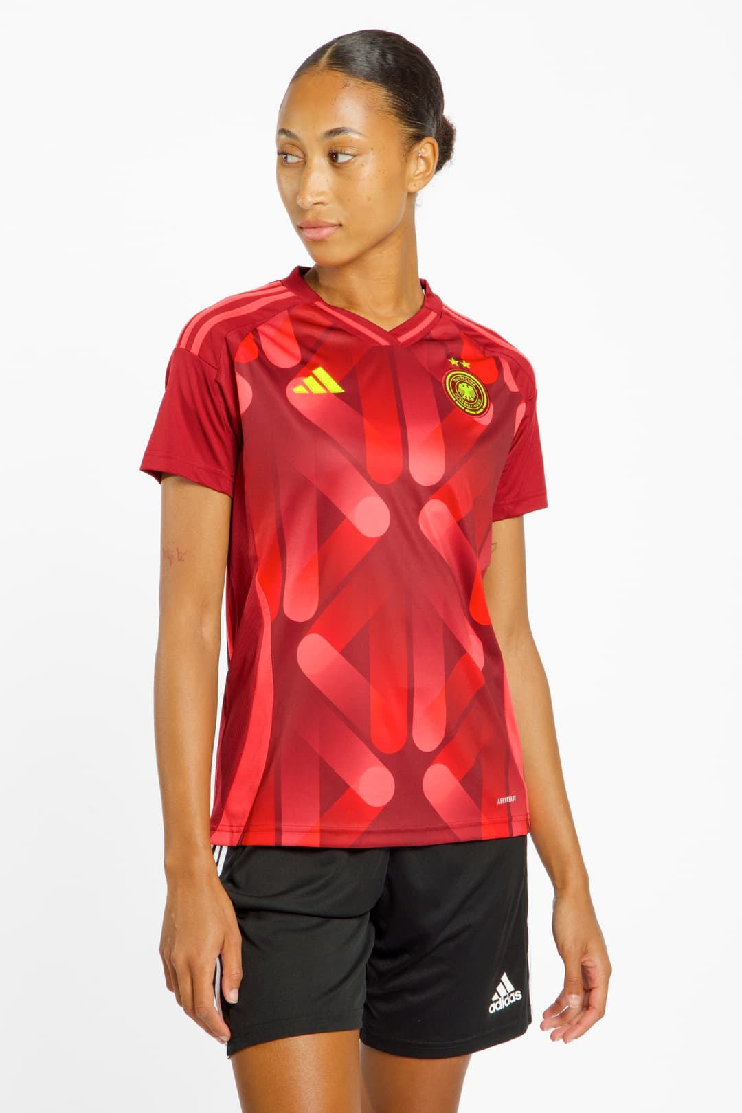 adidas Deutschland Away Replica Damen Fussballtrikot Frauen EM 2025 Rot, Damen, Größe: L