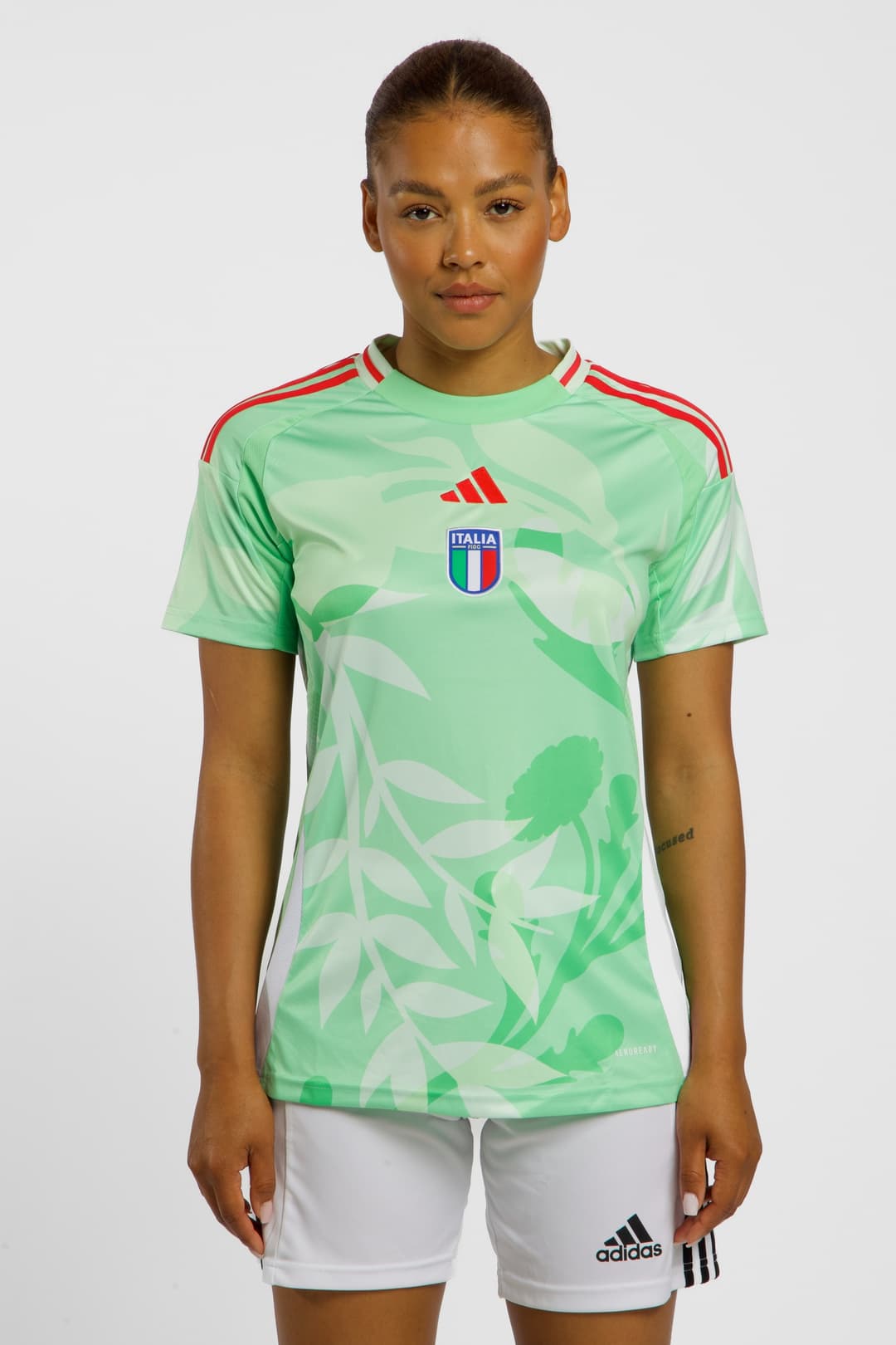 adidas Italien Away Replica Damen Fussballtrikot Frauen EM 2025 Grün, Damen, Größe: L