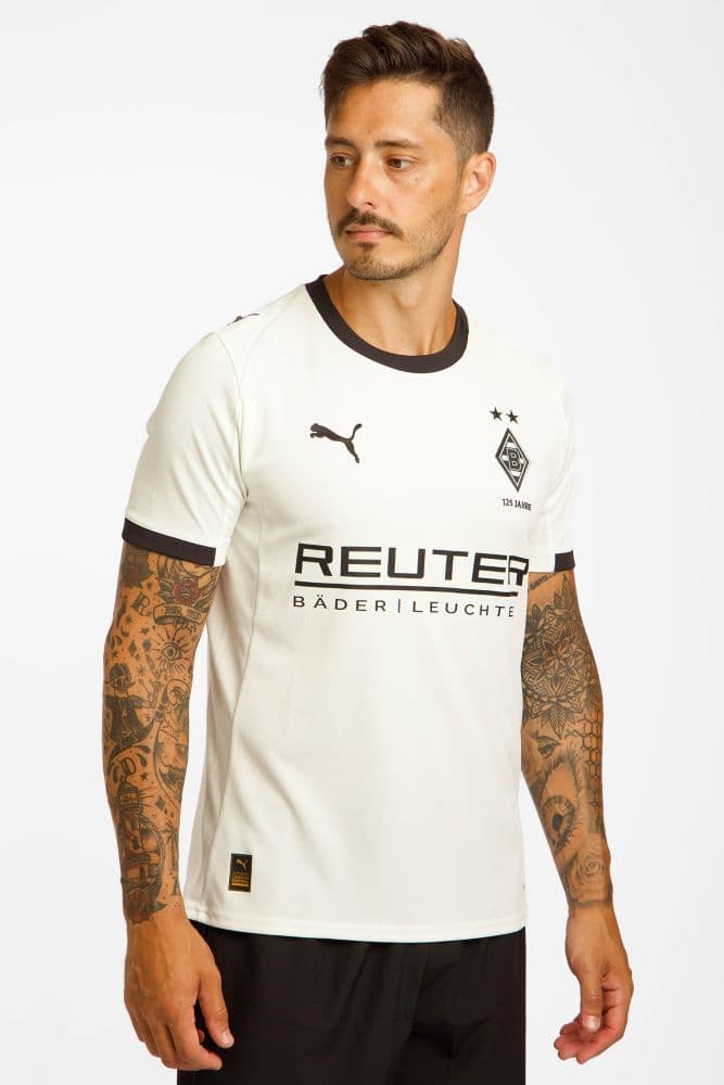 PUMA Borussia Mönchengladbach Home Replica Herren Fussballtrikot 25/26 Weiss, Herren, Größe: S