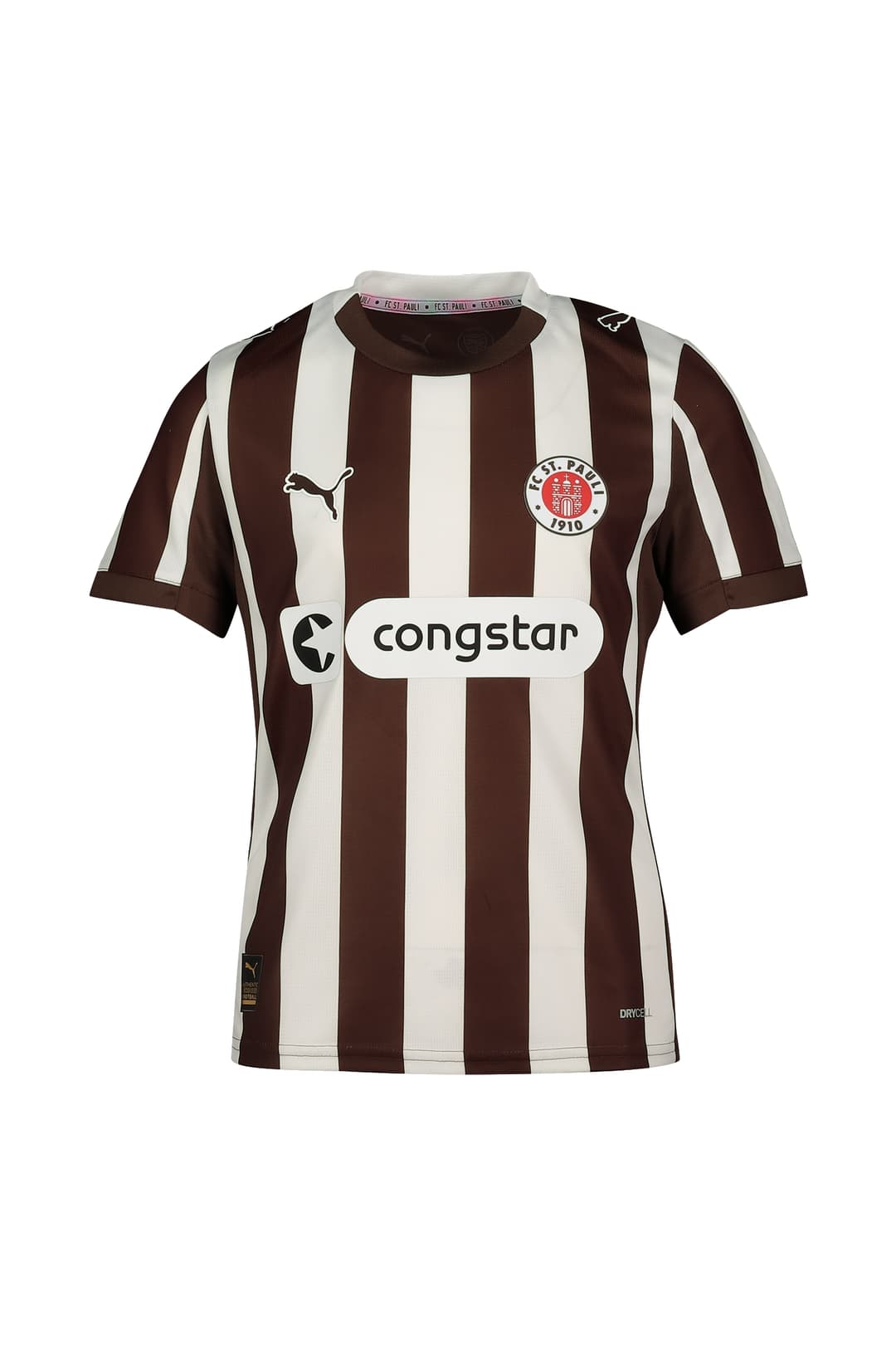 PUMA FC St. Pauli Home Replica Kinder Fussballtrikot 25/26 Braun, , Größe: 128