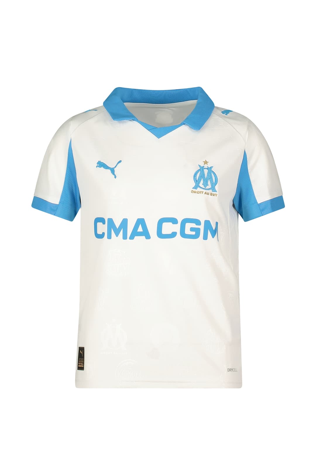 PUMA Olympique Marseille Home Replica Kinder Fussballtrikot 25/26 Weiss, , Größe: 140