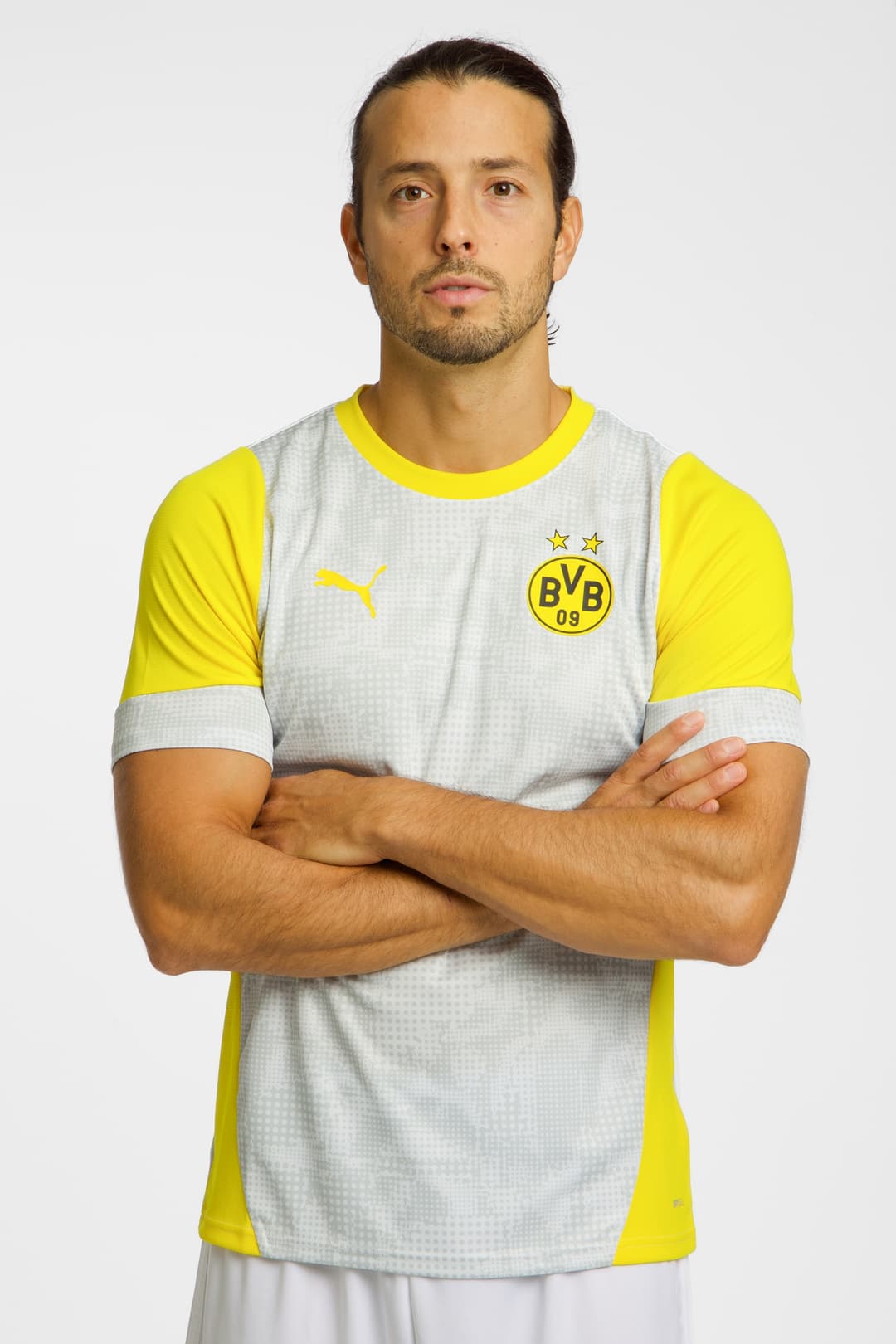 PUMA Borussia Dortmund Training Herren T-Shirt 25/26 Silber, Herren, Größe: L