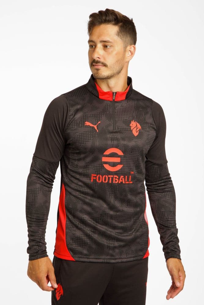 PUMA AC Milan Training Herren Longsleeve Rot, Herren, Größe: M
