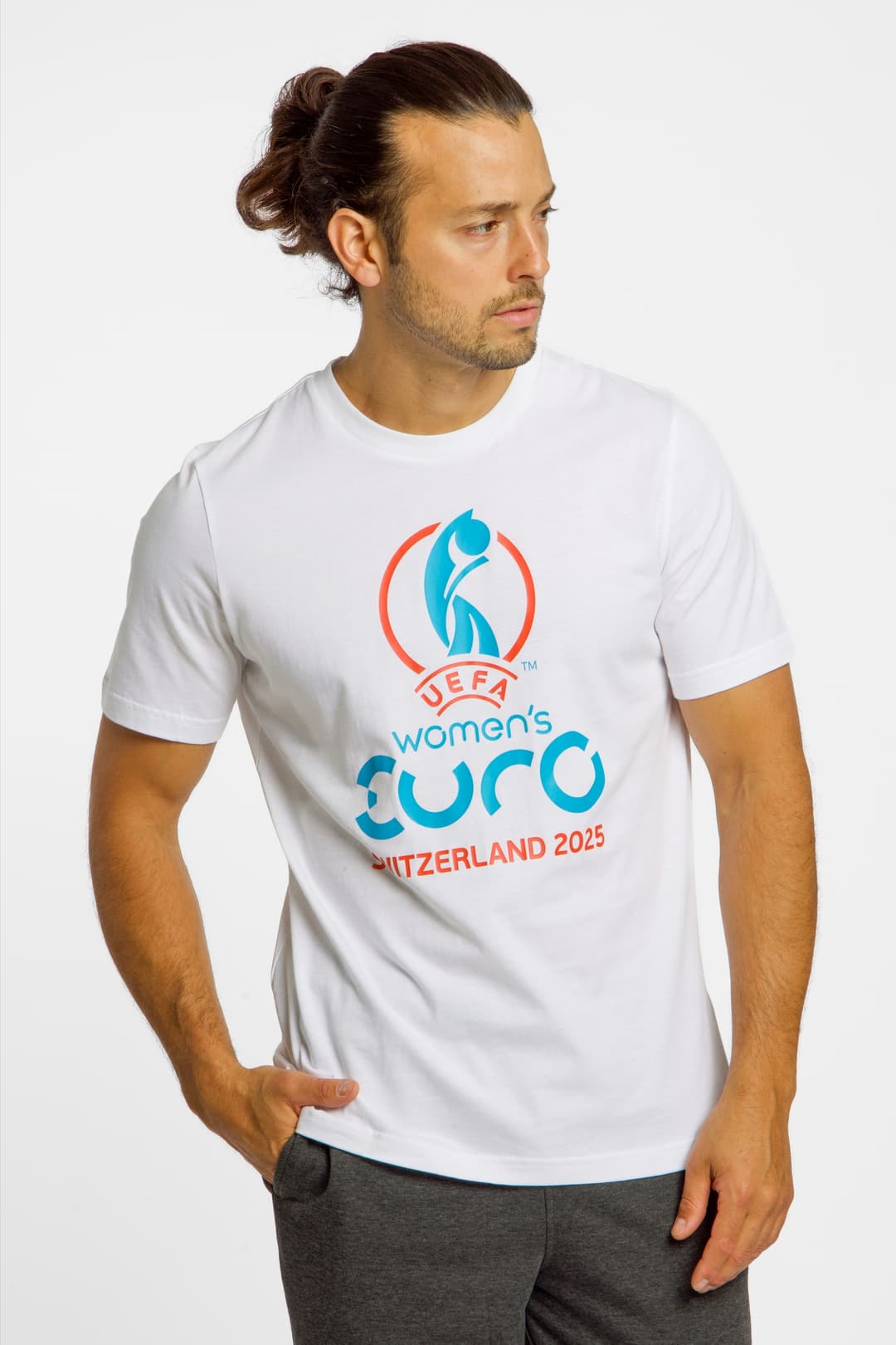 adidas UEFA Women's EURO25™ Herren T-Shirt Weiss, Herren, Größe: S