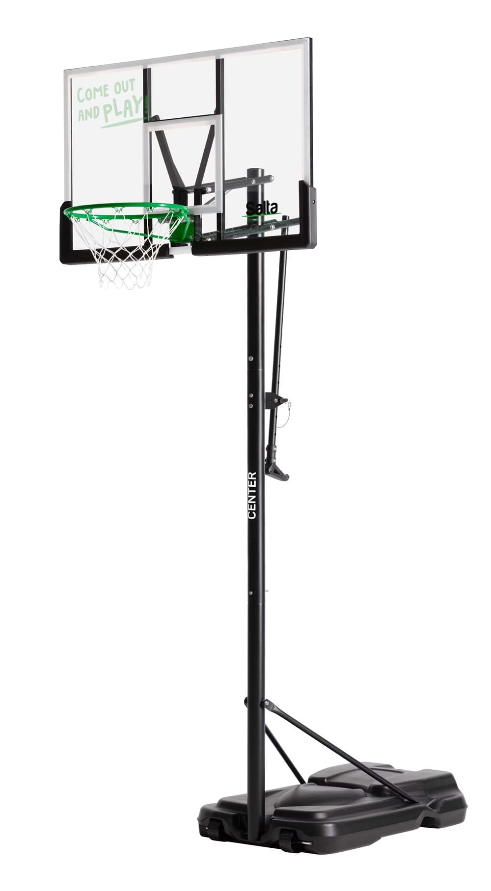 Salta Center 125 cm x 371 cm Basketballkorb Schwarz, , Größe: 0