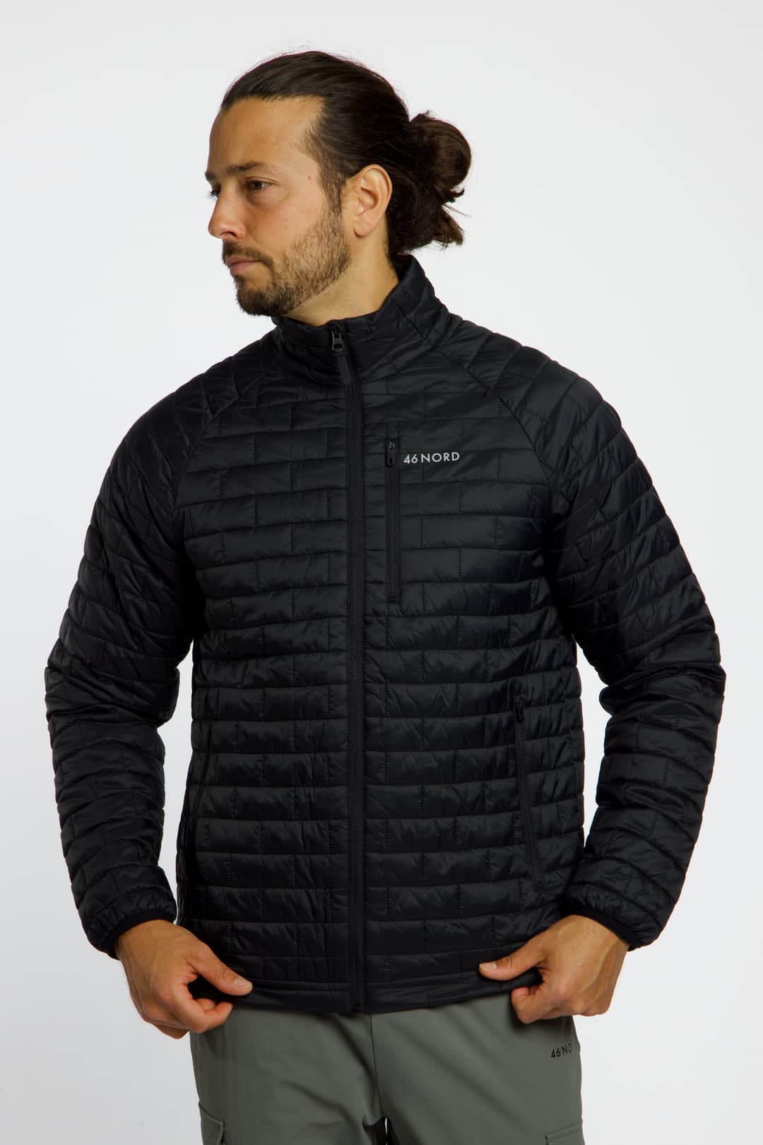 46 NORD Herren Steppjacke Schwarz, Herren, Größe: XL