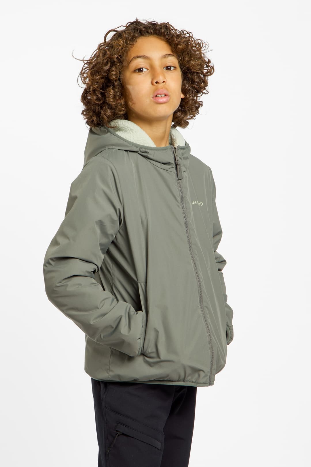 46 NORD Reversible Kinder Outdoorjacke Grau, , Größe: 140