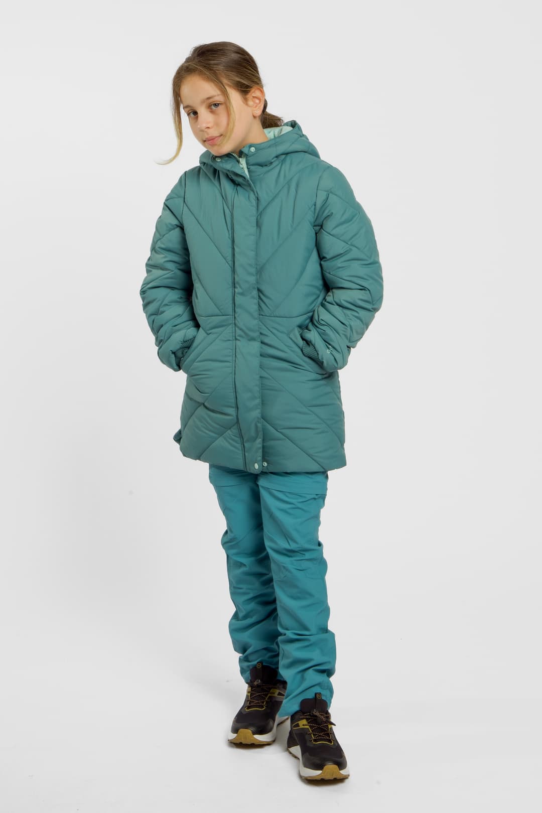 46 NORD Kinder Wintermantel Grün, , Größe: 128