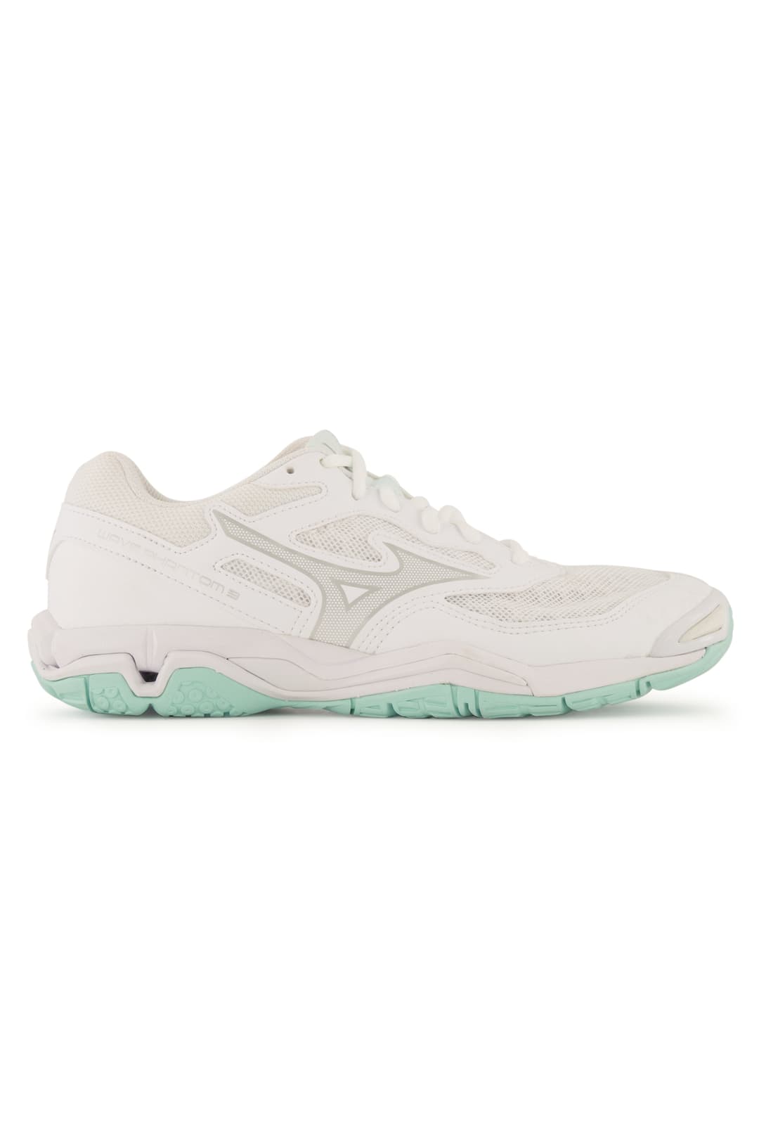 Mizuno Wave Phantom 3 Damen Hallenschuh Weiss, Damen, Größe: 5 1/2