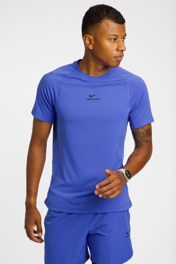 Nike Pro Training Dri-FIT Herren T-Shirt Blau, Herren, Größe: S