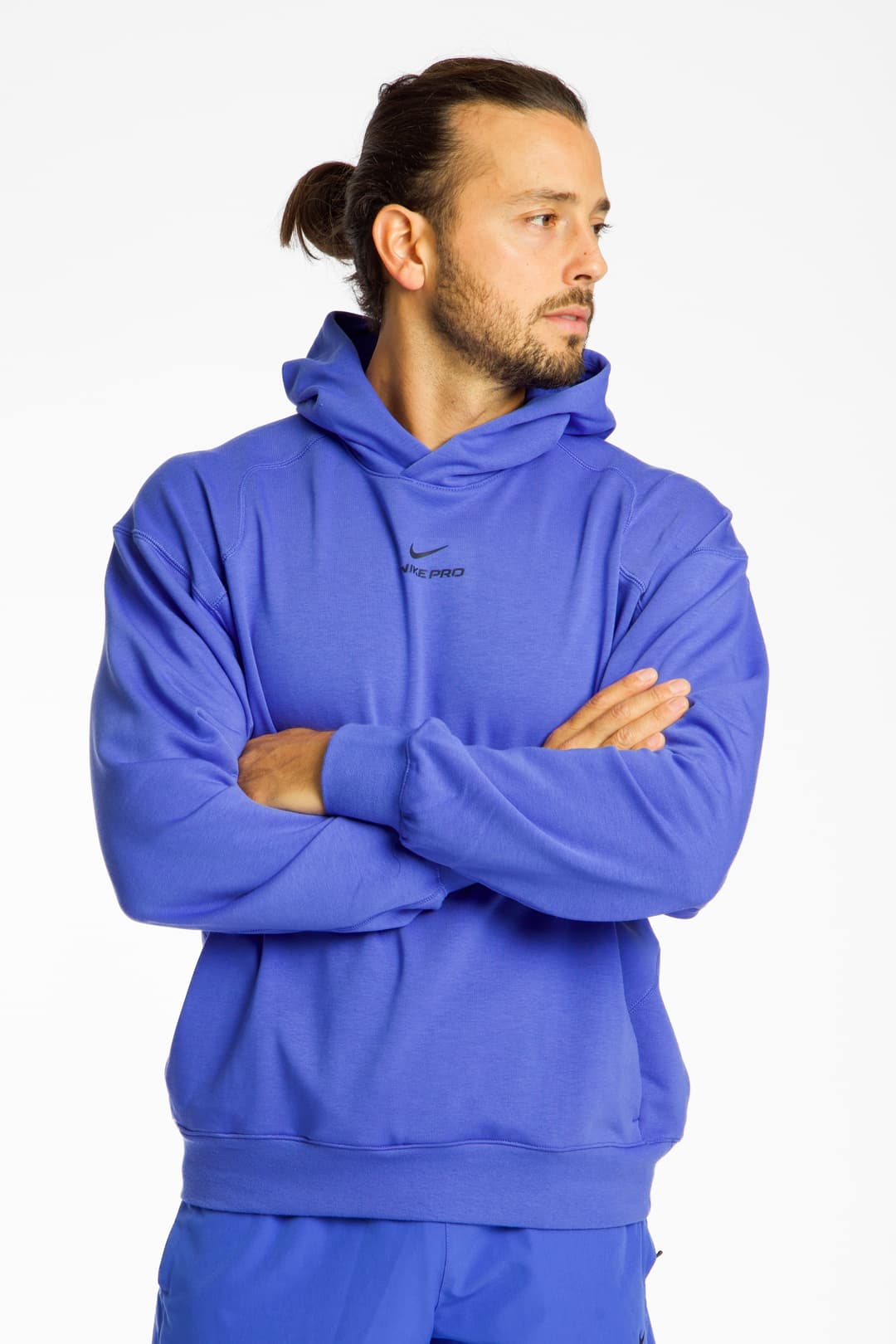 Nike Pro Training Herren Hoodie Blau, Herren, Größe: S