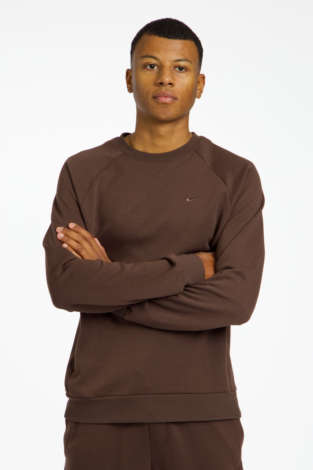 Nike Primary Fleece Dri-FIT Herren Longsleeve Braun, Herren, Größe: M