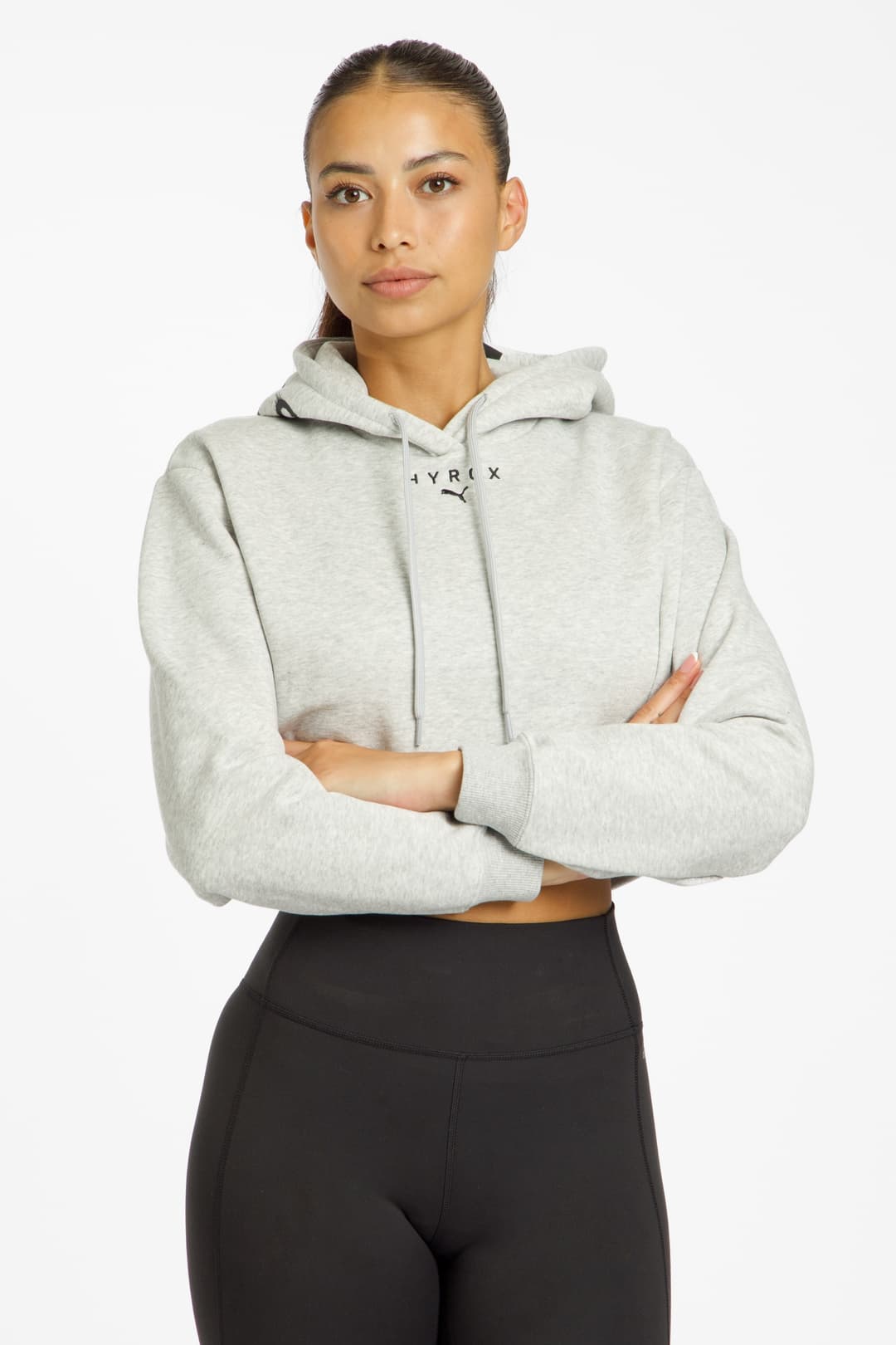 PUMA x Hyrox Heavyweight Damen Hoodie Grau, Damen, Größe: S