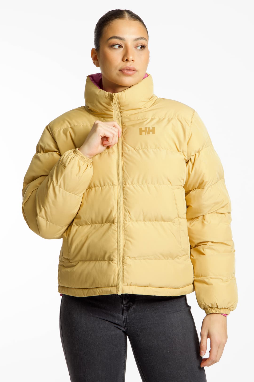 Helly Hansen YU 23 Reversible Puffer Damen Winterjacke Gelb, Damen, Größe: S