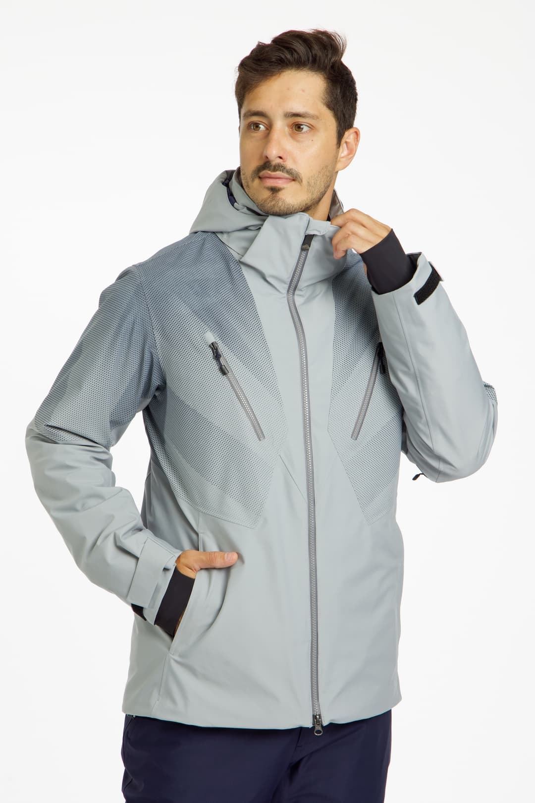 ALBRIGHT Verbier Herren Skijacke Grau, Herren, Größe: XXXL