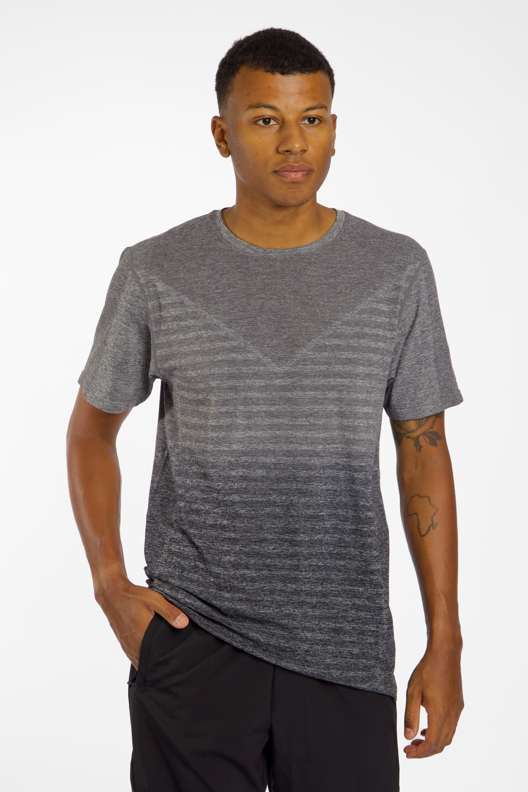 POWERZONE Seamless Herren T-Shirt Schwarz, Herren, Größe: S