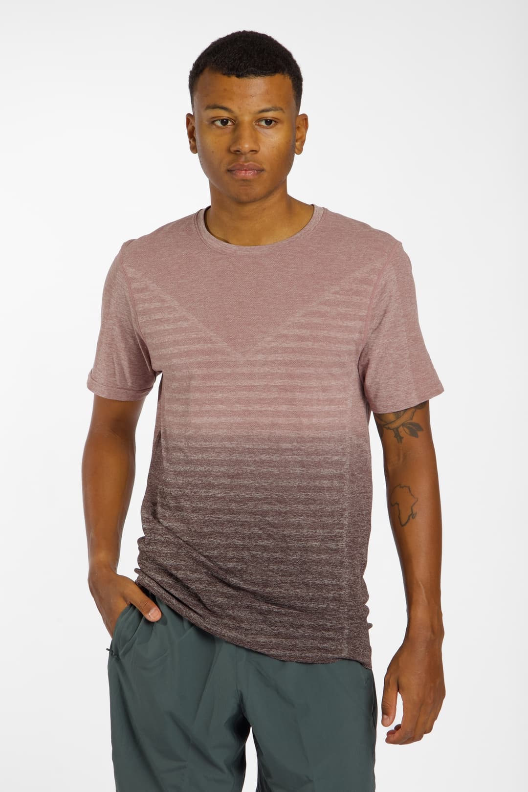POWERZONE Seamless Herren T-Shirt Rot, Herren, Größe: S