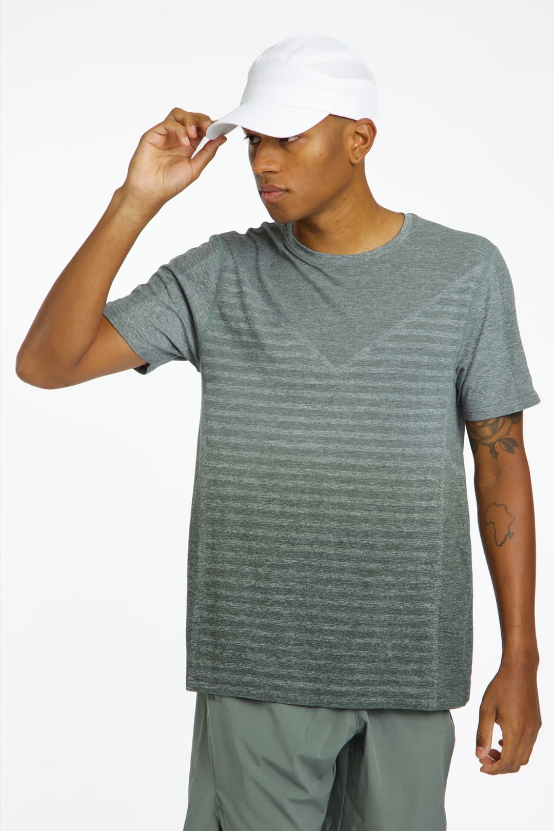 POWERZONE Seamless Herren T-Shirt Grau, Herren, Größe: M