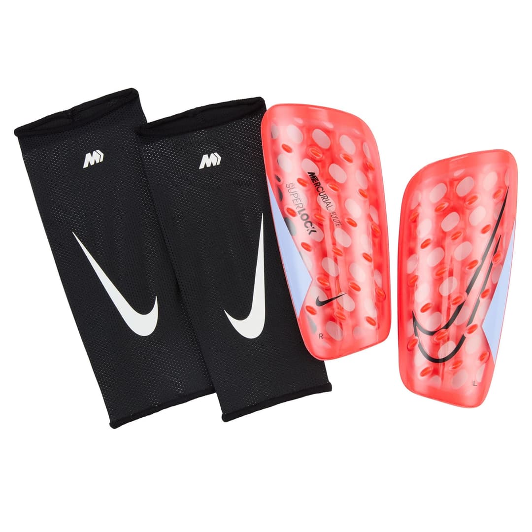 Nike Mercurial FlyLite SuperLock Schienbeinschoner Rot, , Größe: L