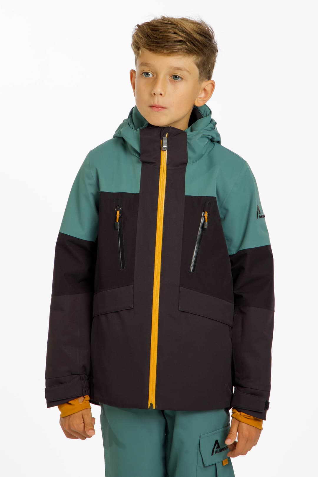 ALBRIGHT Madrisa Jungen Skijacke Schwarz, , Größe: 140