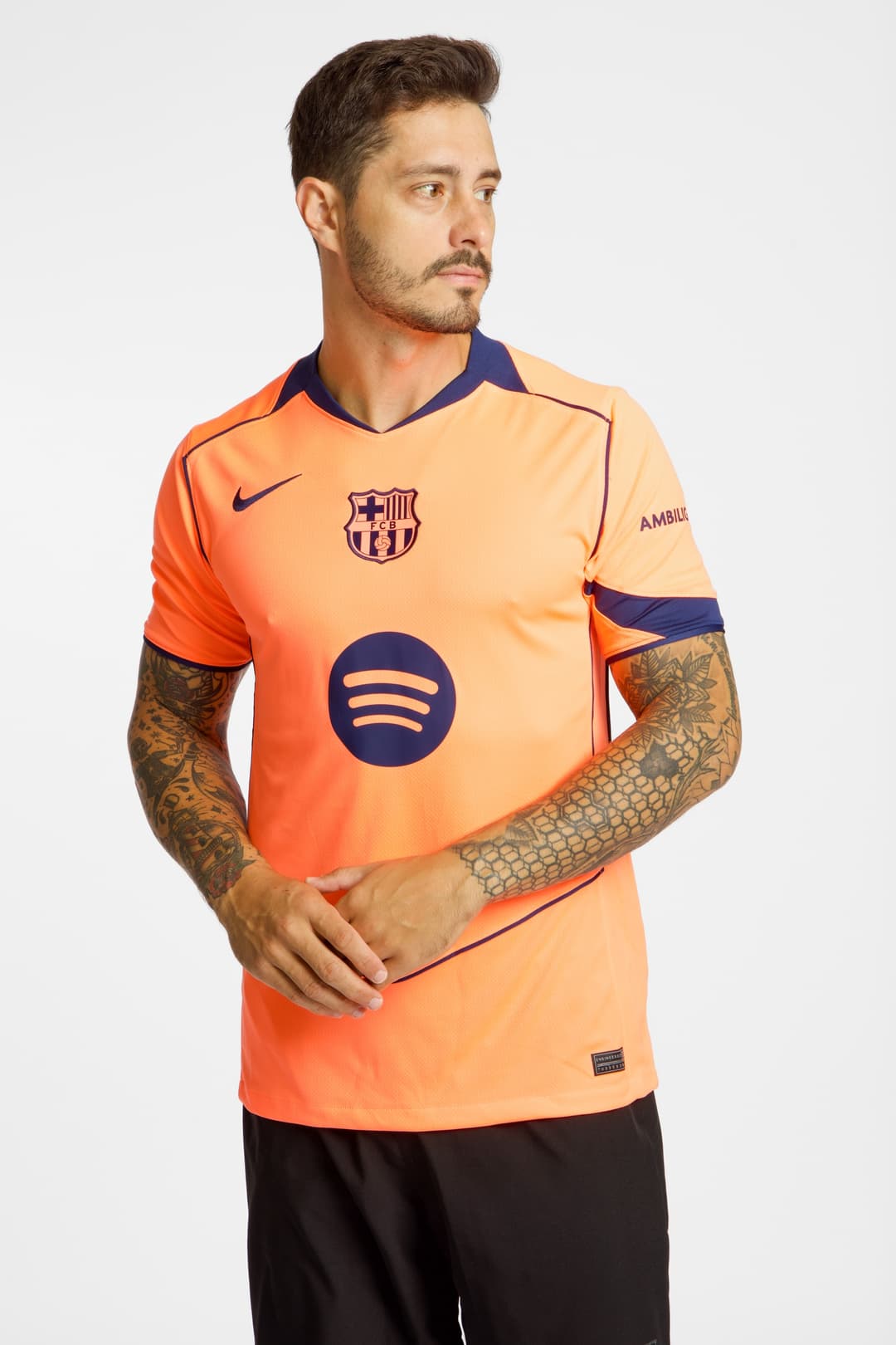 Nike FC Barcelona 3rd Replica Herren Fussballtrikot 25/26 Orange, Herren, Größe: XL