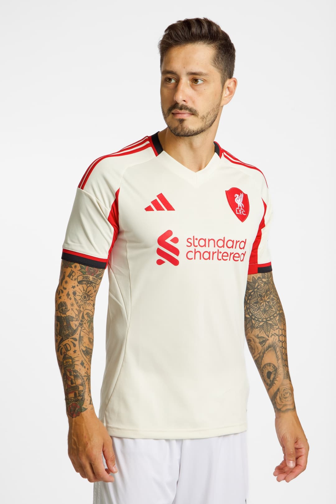 adidas Liverpool FC Away Replica Herren Fussballtrikot 25/26 Weiss, Herren, Größe: S