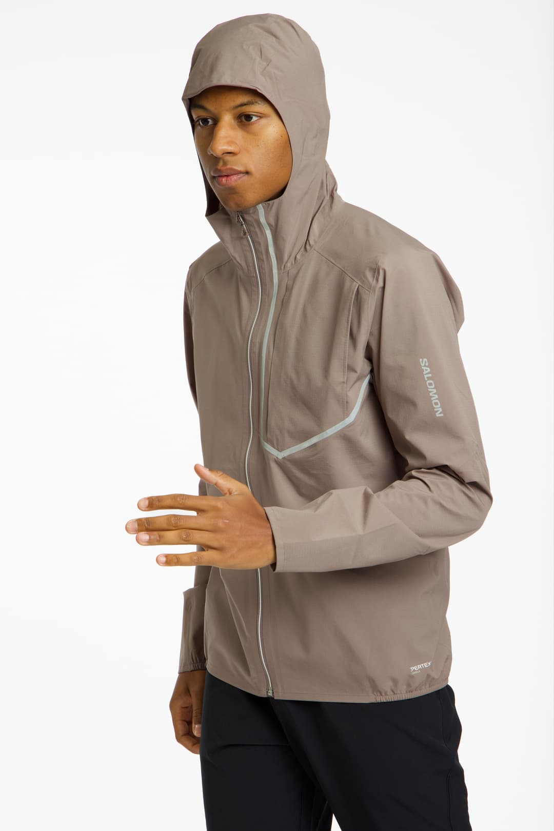 Salomon Bonatti Trail Herren Laufjacke Beige, Herren, Größe: L