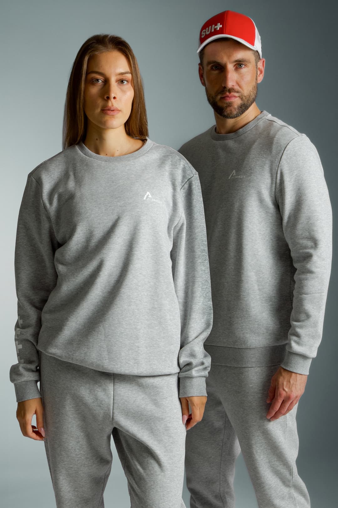 ALBRIGHT Swiss Olympic Pullover Grau, Herren, Größe: XXL