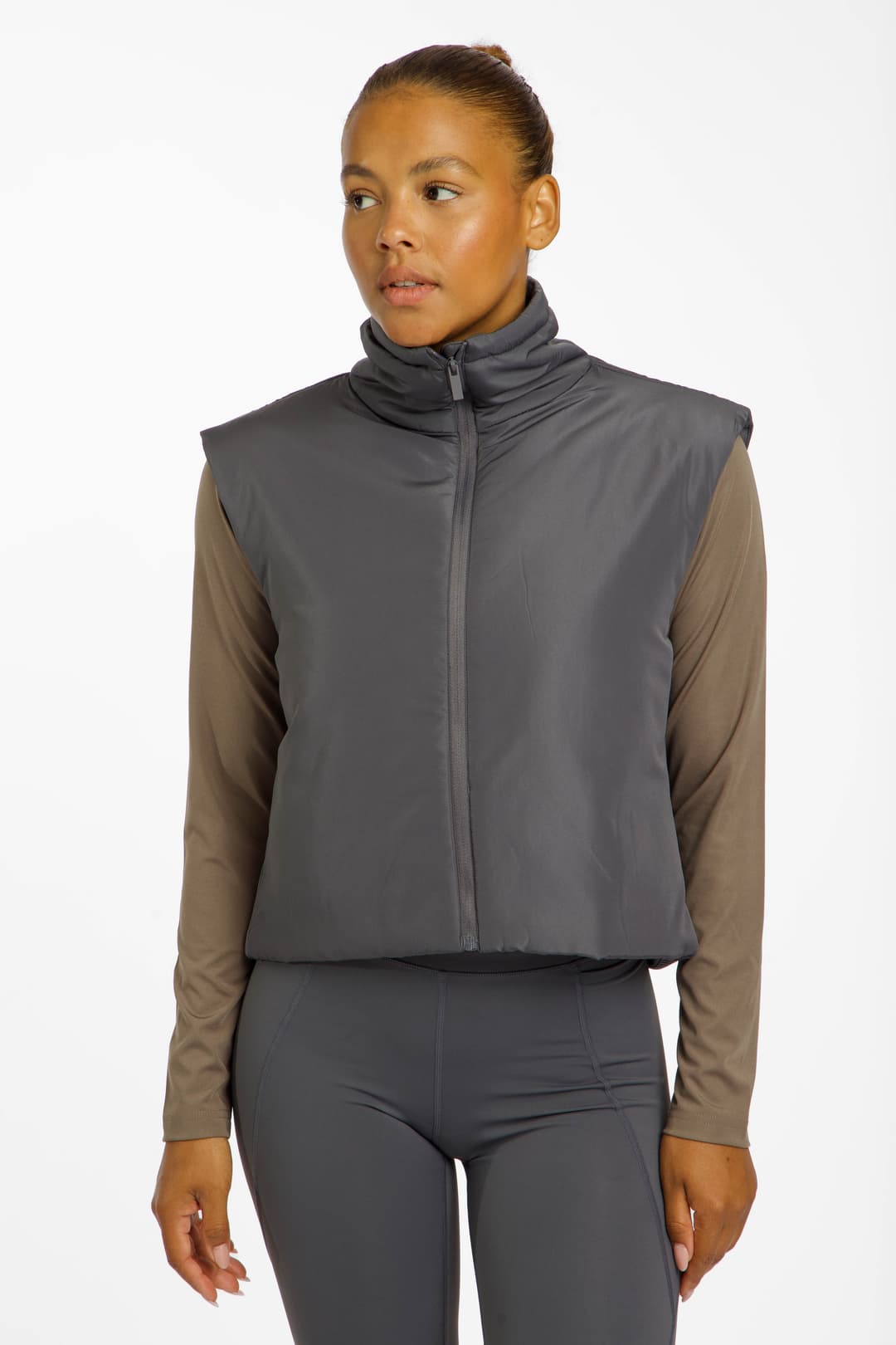 POWERZONE Damen Gilet Grau, Damen, Größe: XS