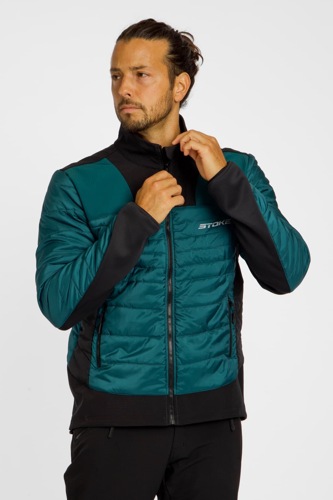 Stoke Yaco Hybrid Herren Bikejacke Grün, Herren, Größe: M