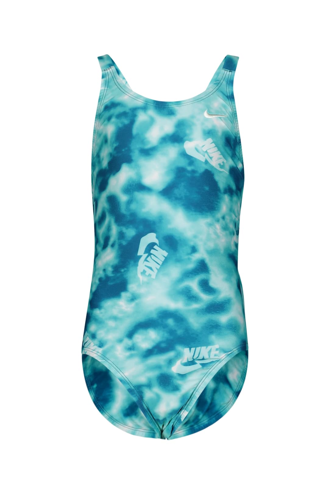 Nike HydraStrong Multi Print Mädchen Badeanzug Türkis, , Größe: XS