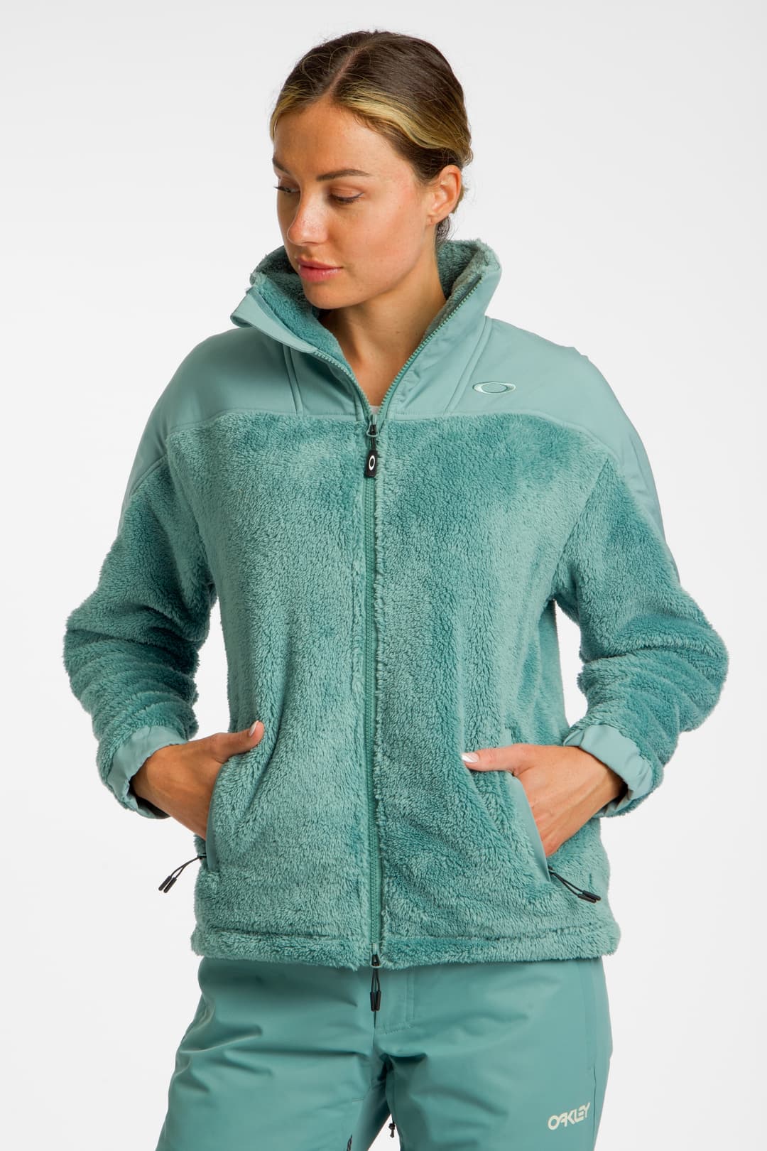 Oakley Mountain Fire Sherpa Damen Midlayer Grün, Damen, Größe: XL