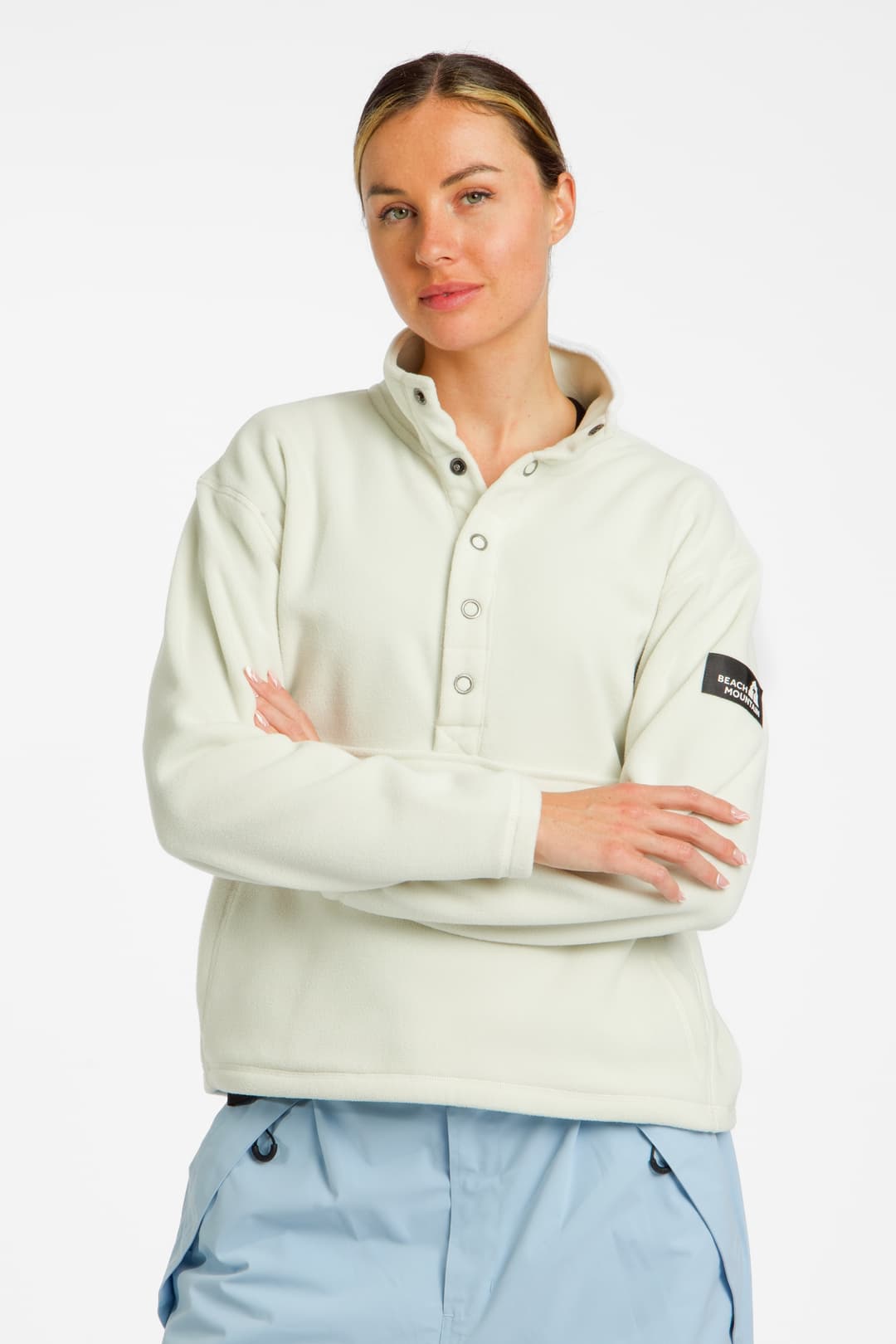 BEACH MOUNTAIN Damen Midlayer Weiss, Damen, Größe: 42