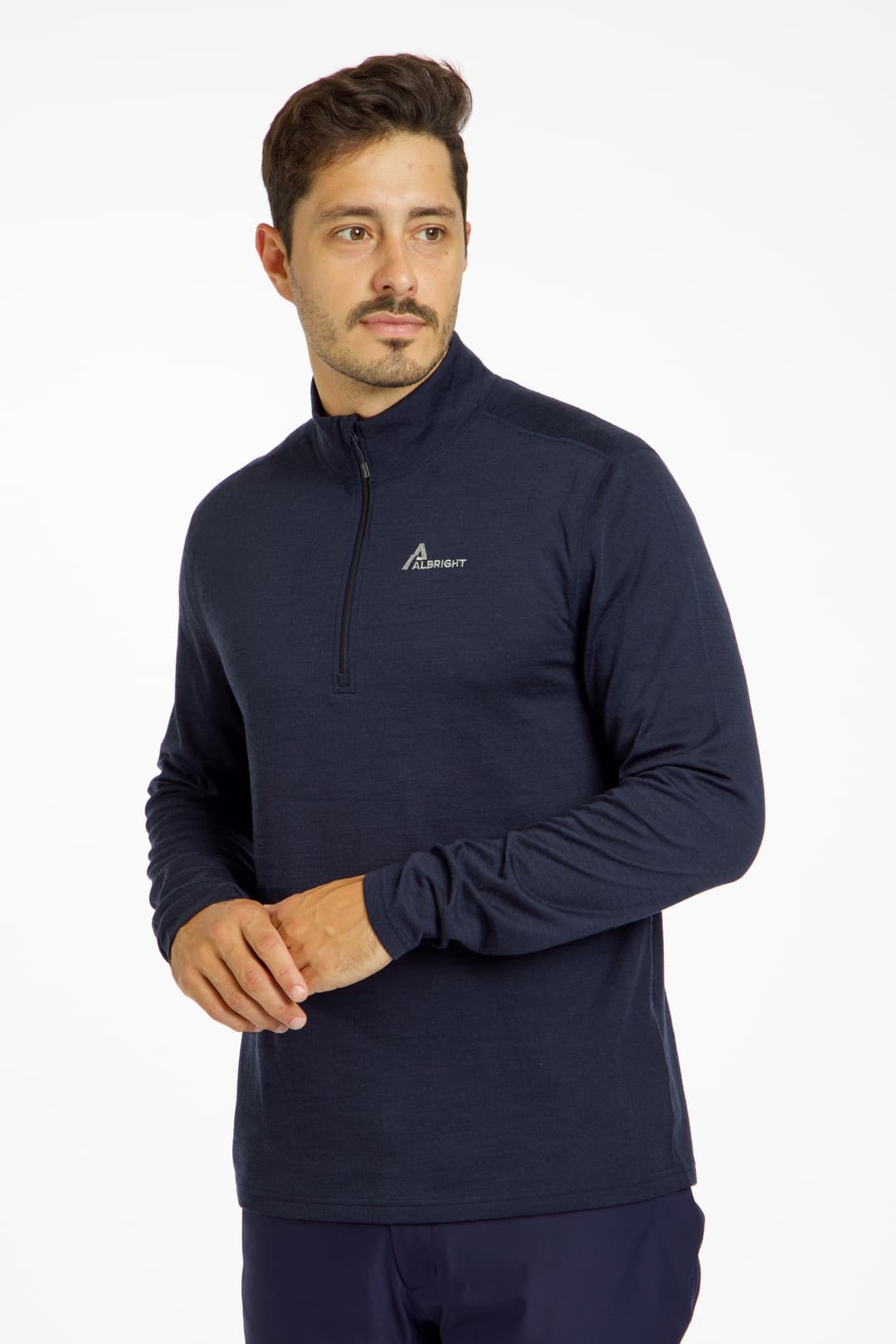 ALBRIGHT St. Anton Wool Herren Midlayer Blau, Herren, Größe: XL